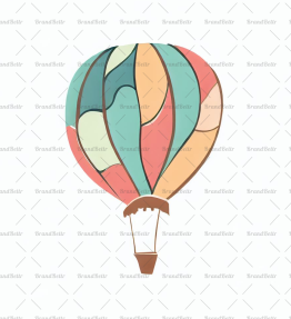 Verspielter Heißluftballon